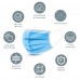 50 Pcs 3-Ply Disposable Face Mask