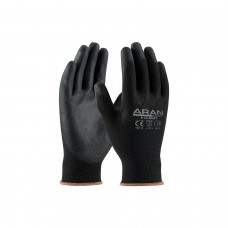 Aran Safety E14 Swift Gloves BLACK PALM COATED 