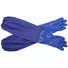 Gloves PVC blue - oil resistant (western safety)/Chemical