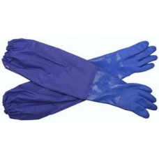 Gloves PVC blue - oil resistant (western safety)/Chemical
