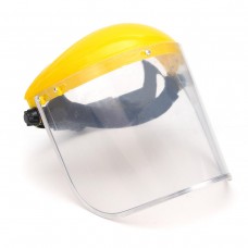 Clear Mesh Full Visor Flip Up Face Shield Screen Safety Mask Eye Protector Helmet Yellow