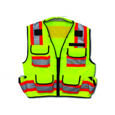 Vest Reflective Lime Green With Zip And Pocket