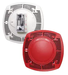 [180-153 / Sspk24Clpw] Speaker/Strobe, 25 Or 70.7 Vrms, Selectable Candela, Ceiling Mount, Fire Text, White Faceplate