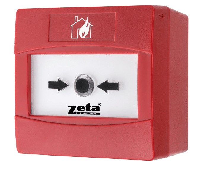 [43-680 ZT-CP4/AD] Zeta Addressable Cp4 Call Point, Surface Mount, Red