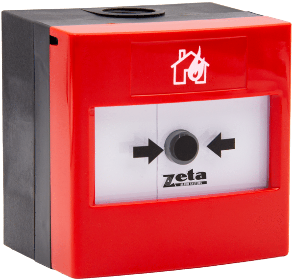 [43-622 ZT-CP3/AD/WP] Zeta Addressable Weatherproof Manual Call Point (Surface Mount Only)