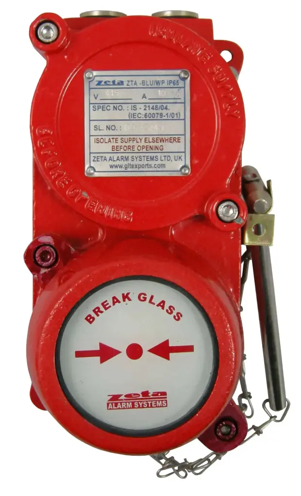 [43-310/ ZTBG-EXDIP65] Zeta Explosion Proof Manual Break Glass Unit