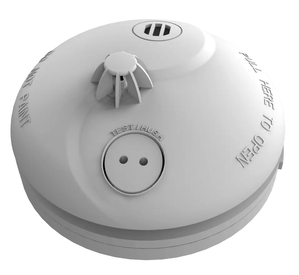 [47-040 ZT-MS] [47-040 ZT-MS] Zeta mains photoelectric smoke alarm with9v battery back-up (LPCB approved)