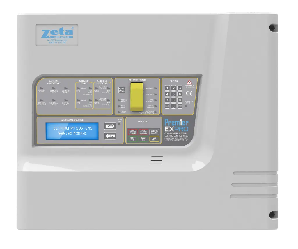 [37-096 EX-PRO] Zeta Premier Ex Pro Combined Fire & Extinguishing Panel Ex-Pro