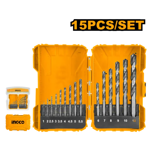 Ingco 15 Pcs HSS Drill Bits Set - AKDL51501 [AKDL51501]