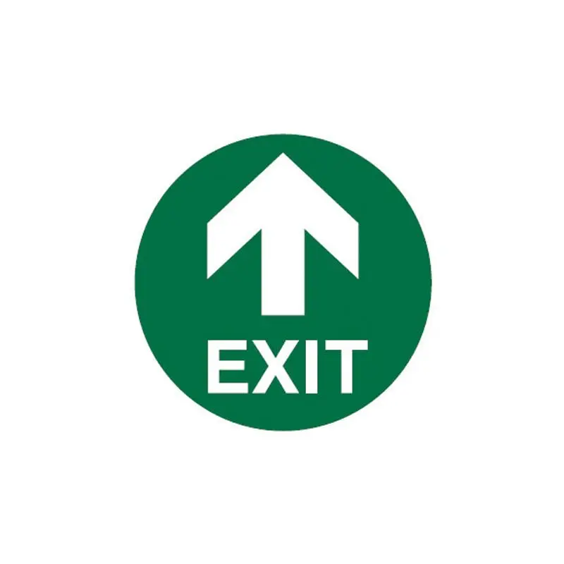 Floor Exit Sign Sticker Round []