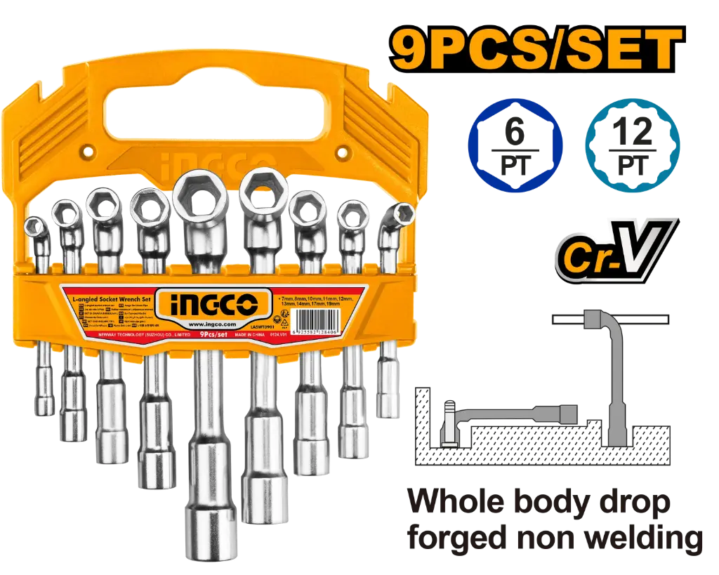 Ingco Angeld Socket Wrench Set [LASWT0901]