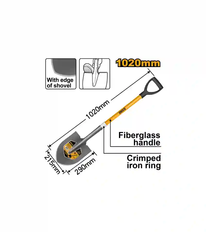 Ingco Steel Shovel [HSSLH05]