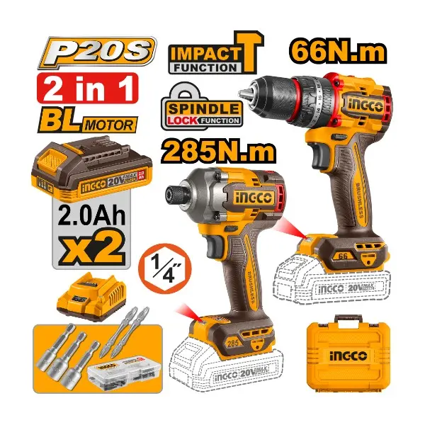 [CKLI20277] Ingco Cordless 2pcs Combo Kit [CKLI20277]
