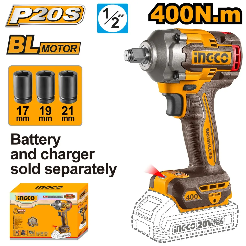 Ingco Cordless Impact Wrench [CIWLI20401]