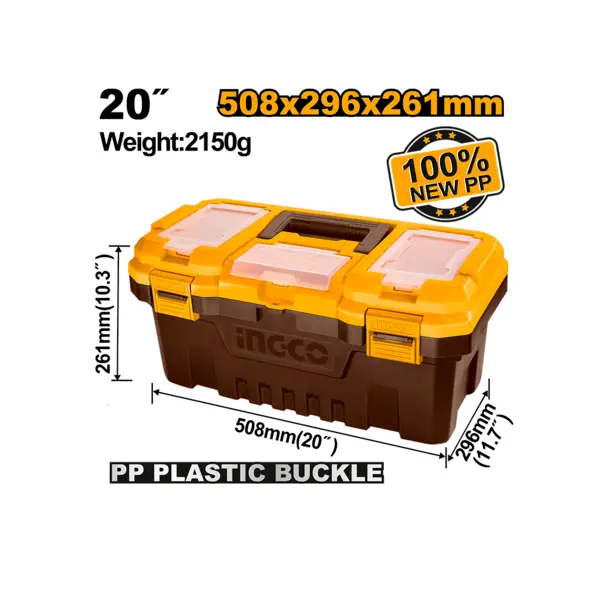 Ingco 20" Plastic Tool Box [PBX2001]