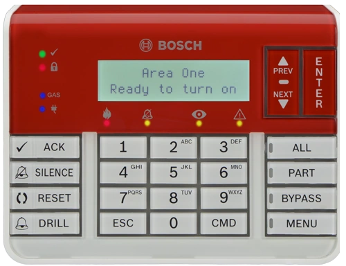 BOSCH COMBINED FIRE AND INTRUSION LCD TEXT KEYPAD FOR G-SERIES B925F