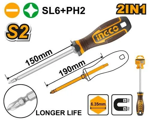 Ingco 2 In 1 Screw Driver Set S2