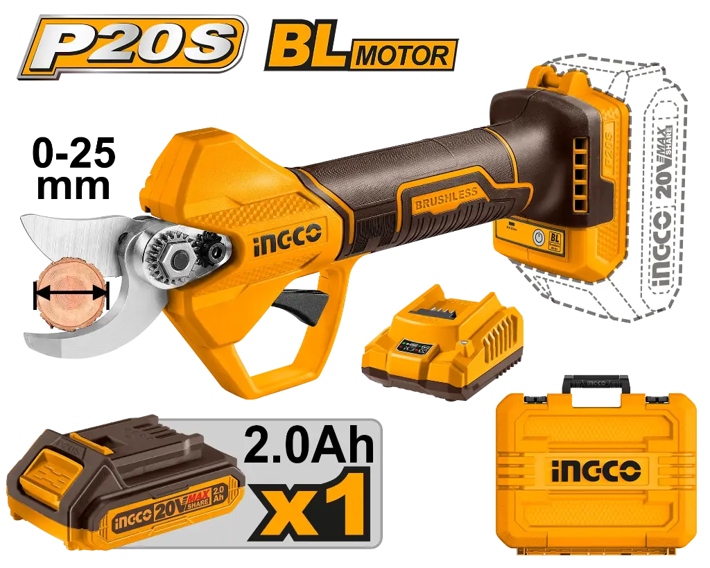 Ingco Cordless Gauge Straight Shear 20V + Battery [CSSLI202581]