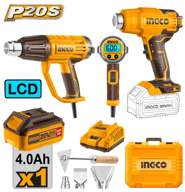 Ingco Heat Gun Combo Kit [COSLI240201]