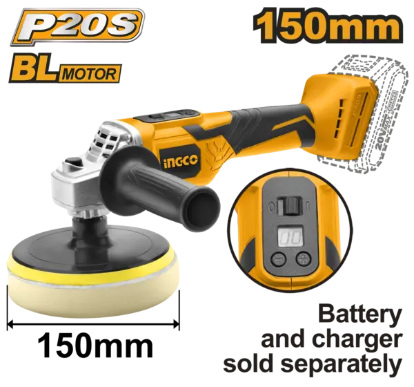 Ingco Cordless Polisher 20v - C6 [APLI2001]