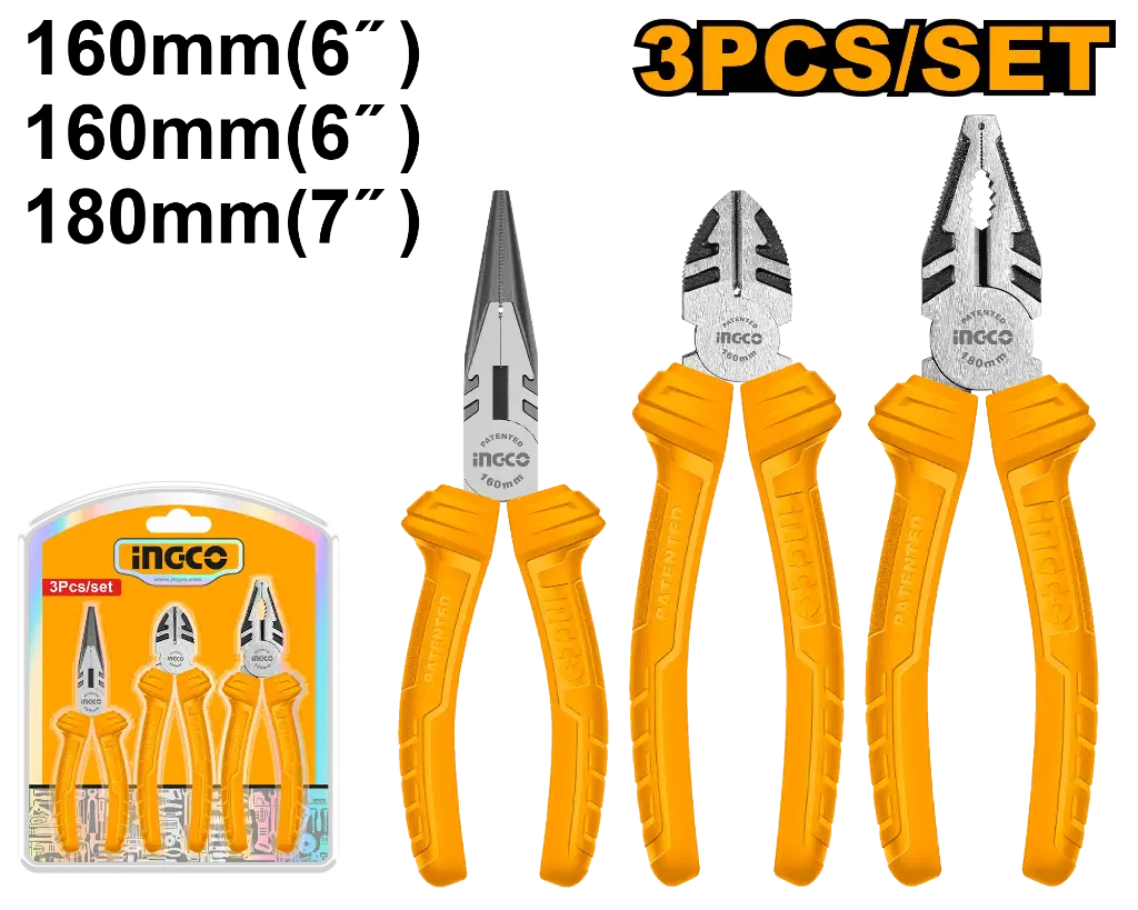 Ingco 3Pcs Pliers Set - P5C20 [HKPS08311]