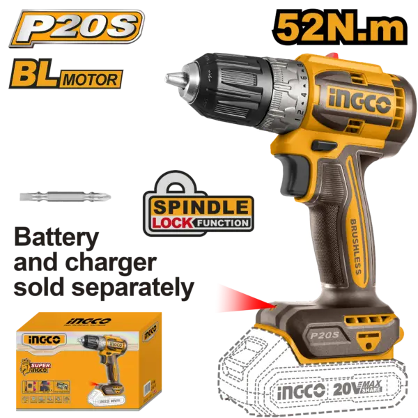 Ingco Brushless Cordless Drill [CDLI204531]