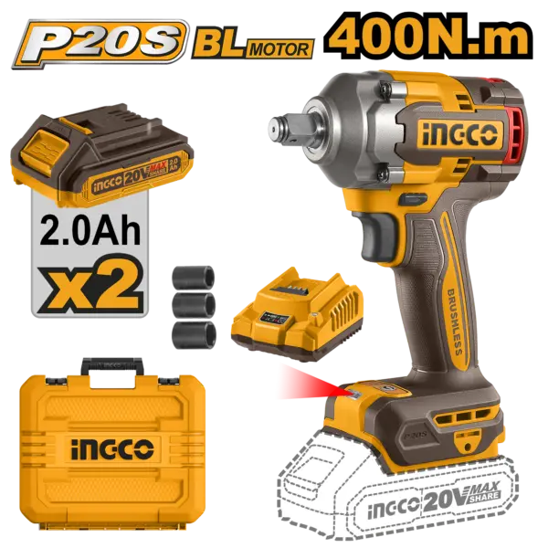 Ingco Cordless Impact Wrench [CIWLI2040]