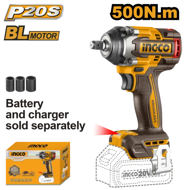 Ingco Cordless Impact Wrench [CIWLI20501]