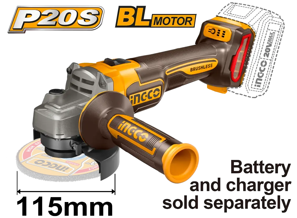 Ingco Cordless Angle Grinder [CAGLI21154]