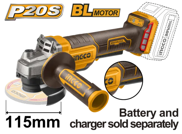 Ingco Cordless Angle Grinder [CAGLI211156]
