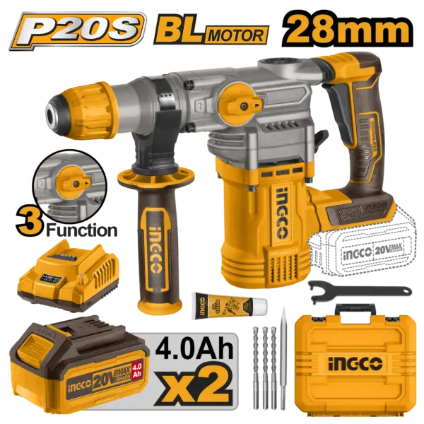 Ingco Cordless Rotary Hammer [CRHLI202882]