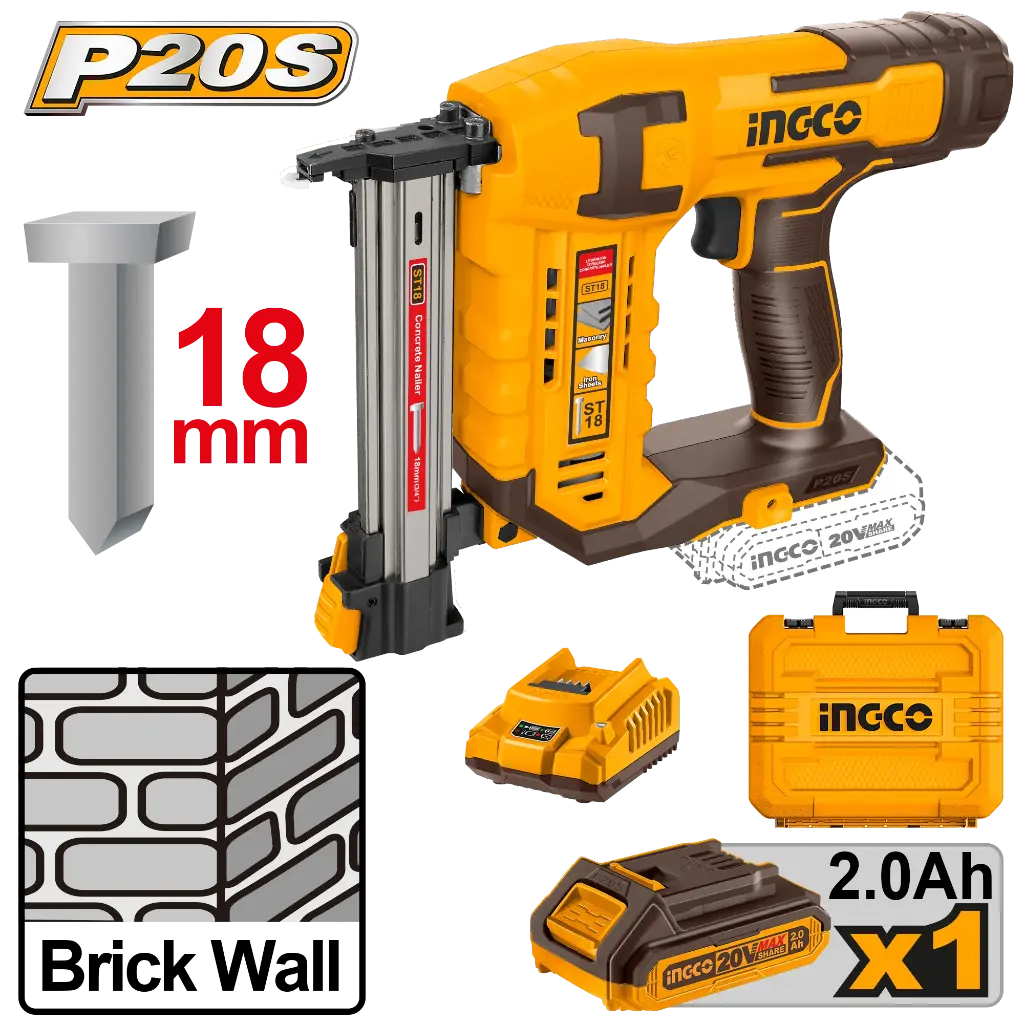 Ingco Cordless Brick Nailer [CSTLI3808]