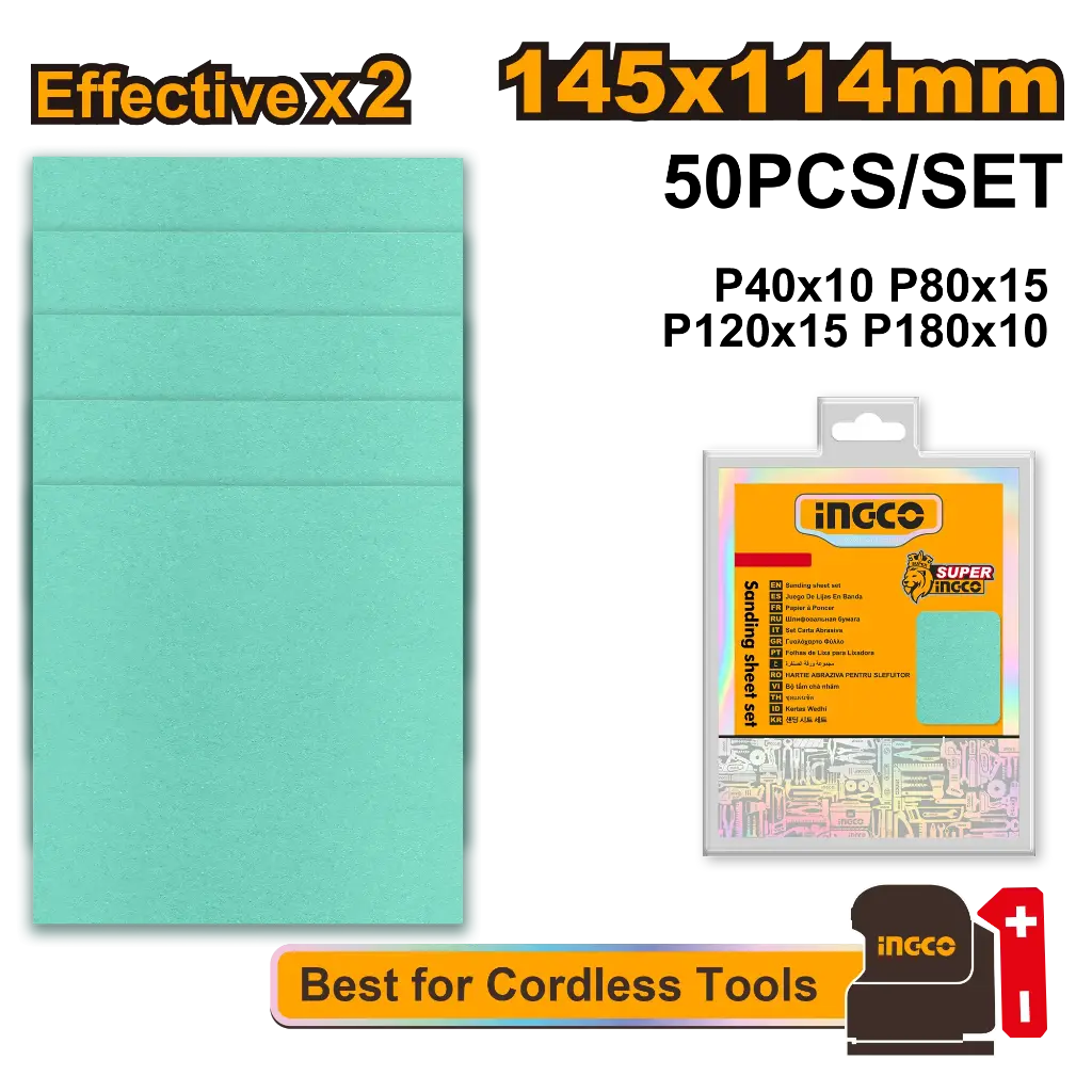 Ingco Sanding Sheet Set [AKFS145115]