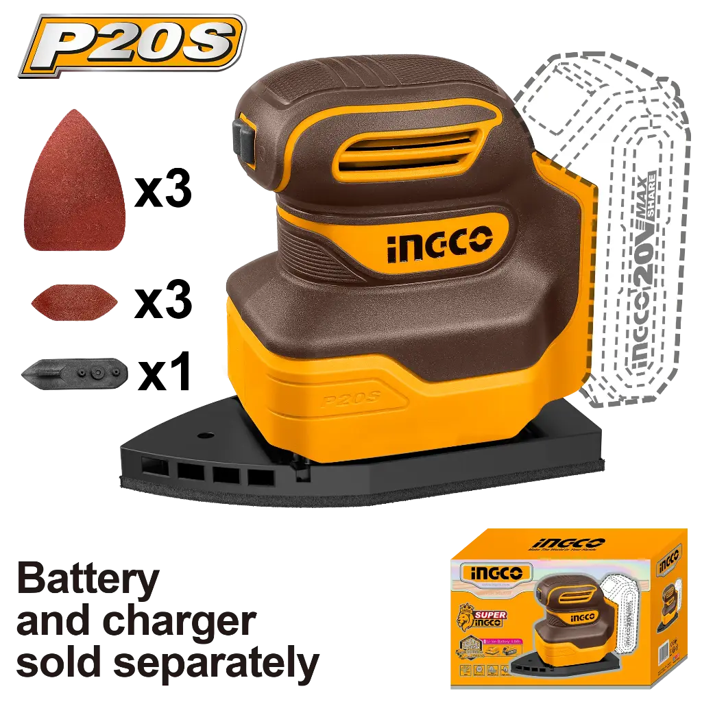 Ingco Cordless Palm Sander [CPSLI2014]