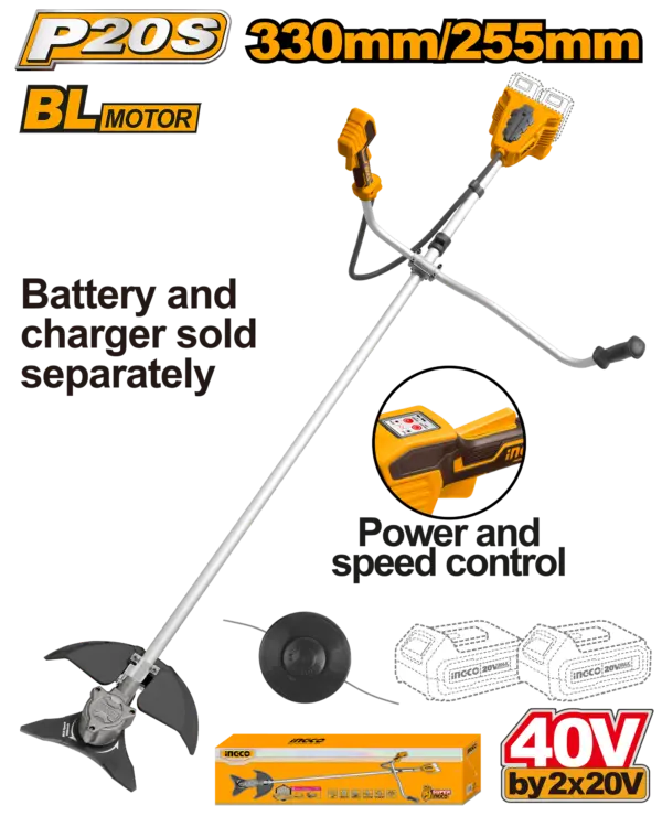 Ingco Cordless String Trimmer And Brush Cutter [CSTLI20018]