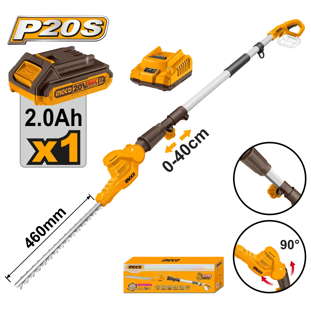 Ingco Cordless Pole Hedge Trimmer [CPHT2016012]