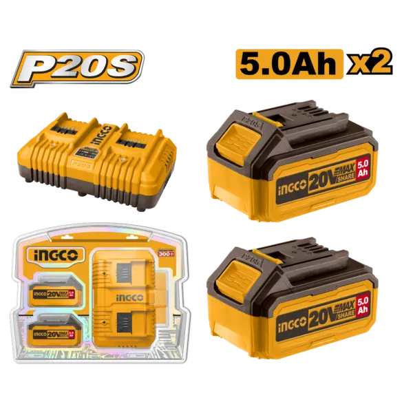 Ingco P20S Lithium-Ion Battery And Charger Kit [FBCPK2425]
