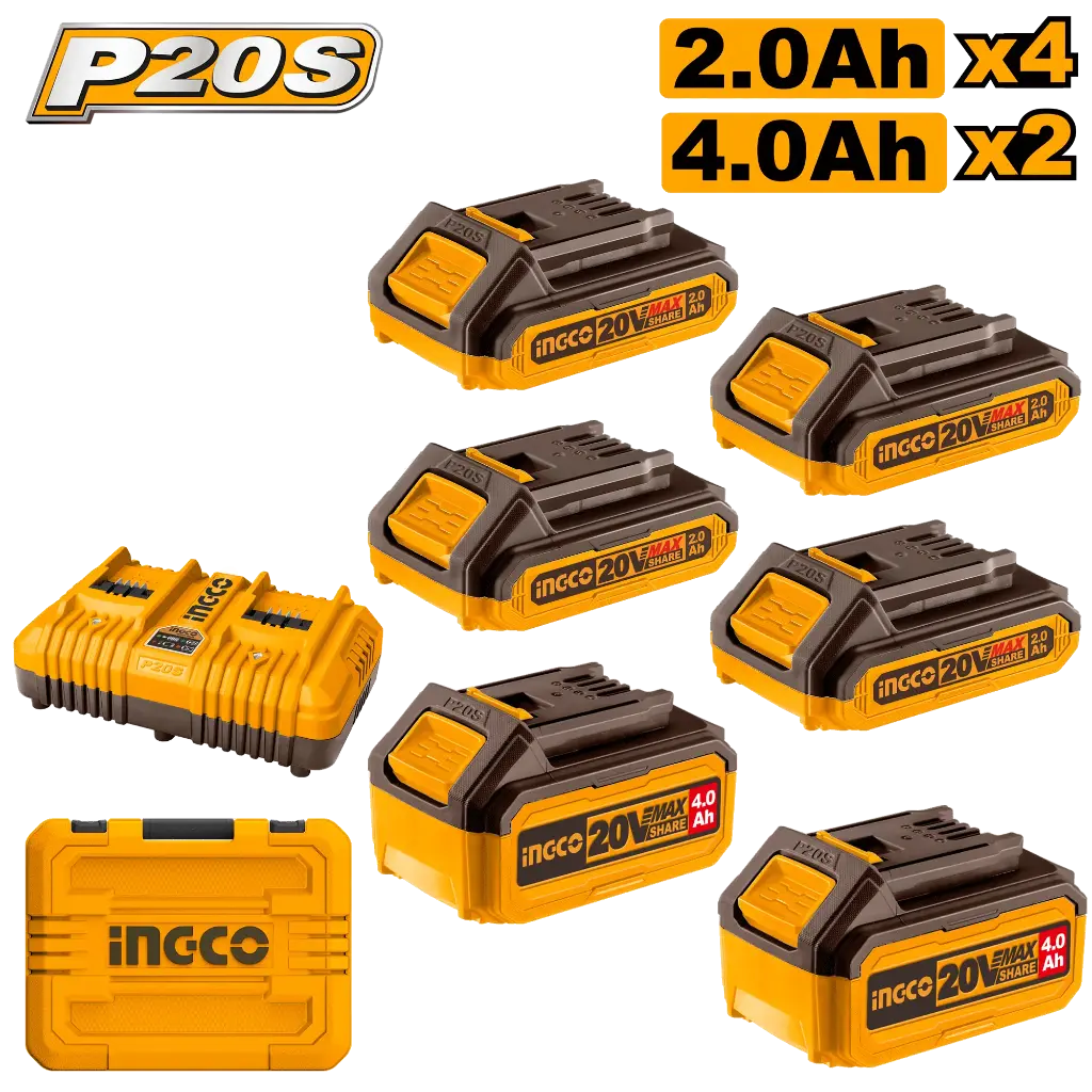 Ingco P20S Lithium-Ion Battery And Charger Kit [COSLI230701]