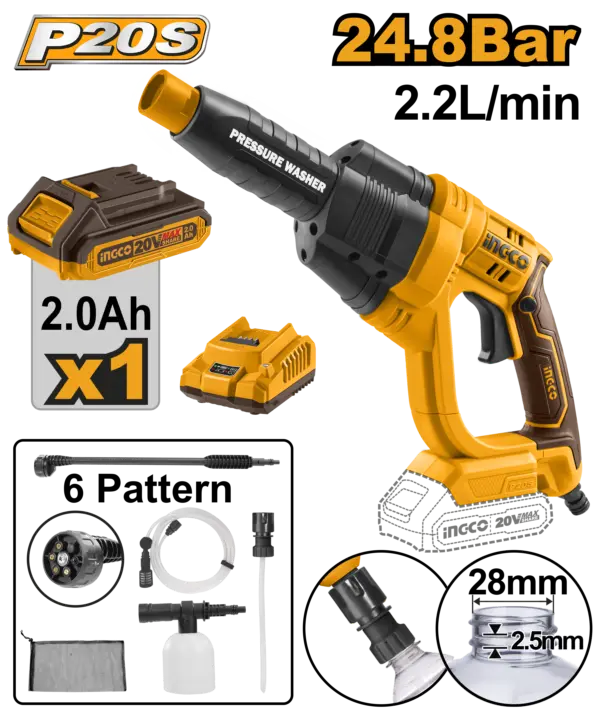 Ingco Cordless Pressure Washer [CPWLI20082]