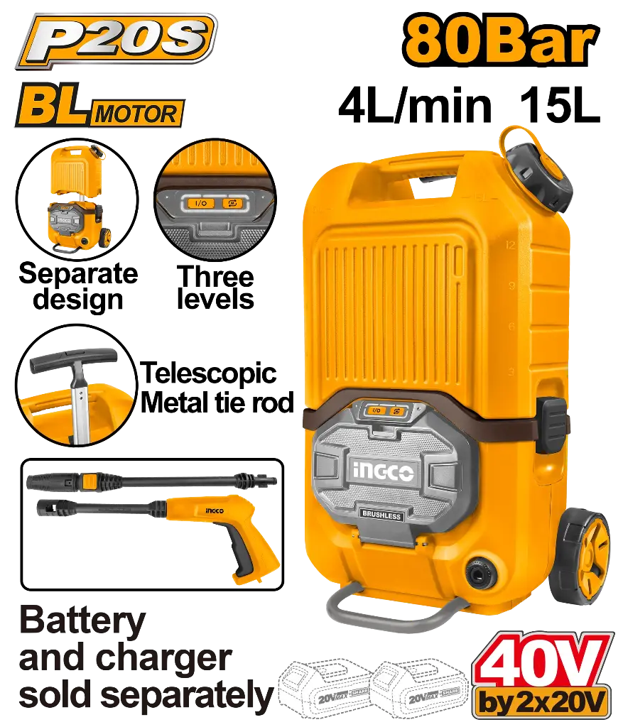 Ingco Cordless Pressure Washer [CPWLI4006]