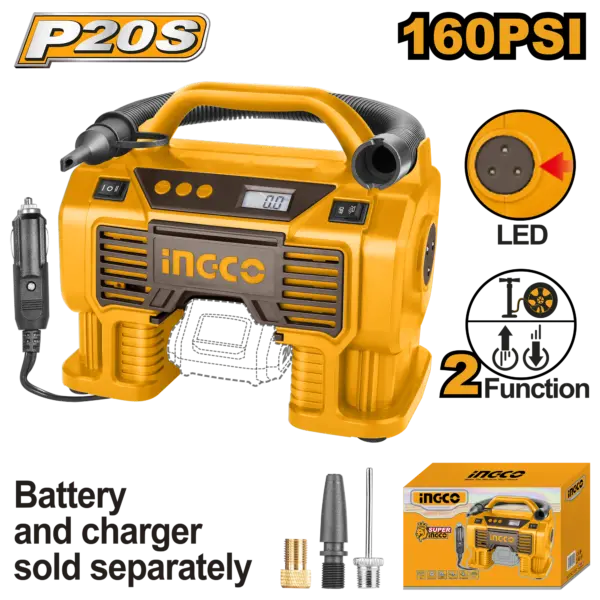 Ingco Cordless Auto Air Compressor [CACLI2002]