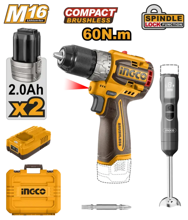 Ingco Cordless 2 Pcs Combo Kit [CKLI1628]