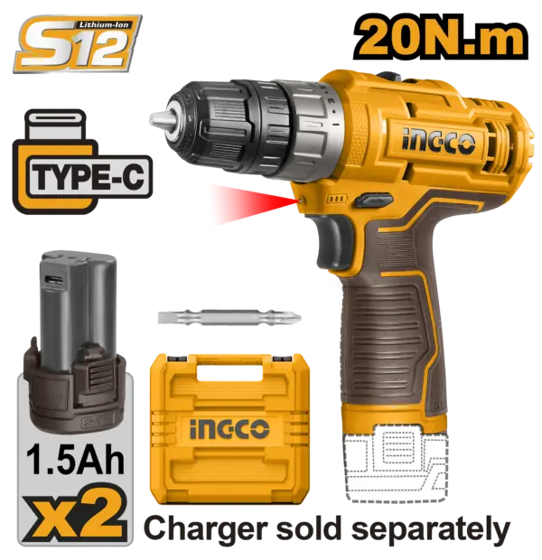 Ingco Cordless Drill [CDLI12202]