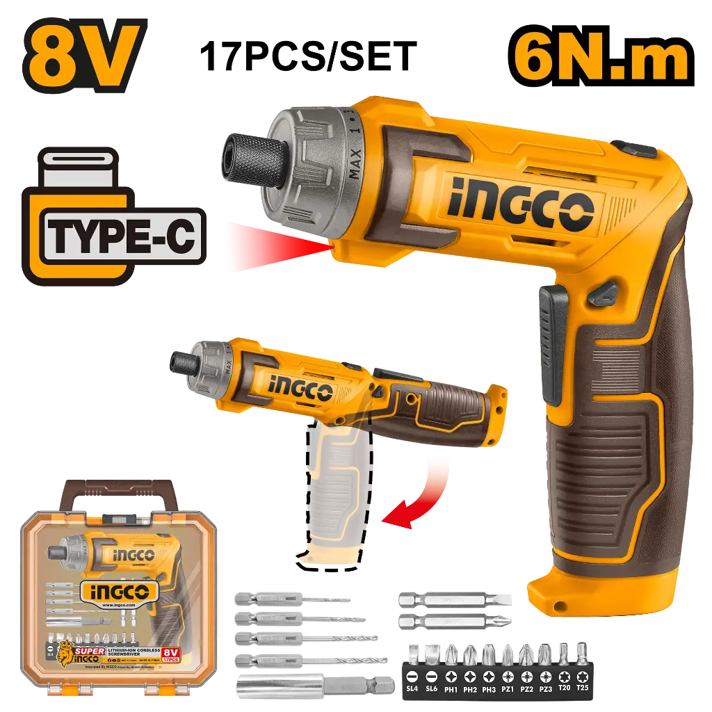 Ingco Cordless Screwdriver [CSDLI08025]