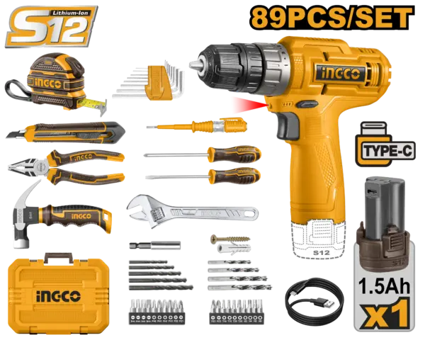 Ingco 89 Pcs Tools Set [HKTHP10891]