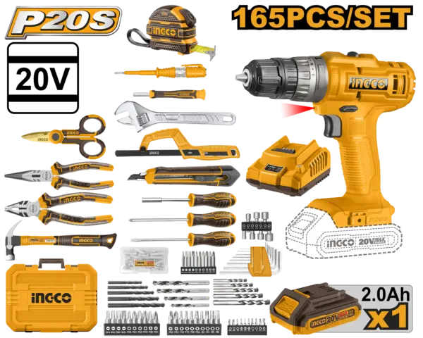 Ingco 165 Pcs Tools Set [HKTHP11651]