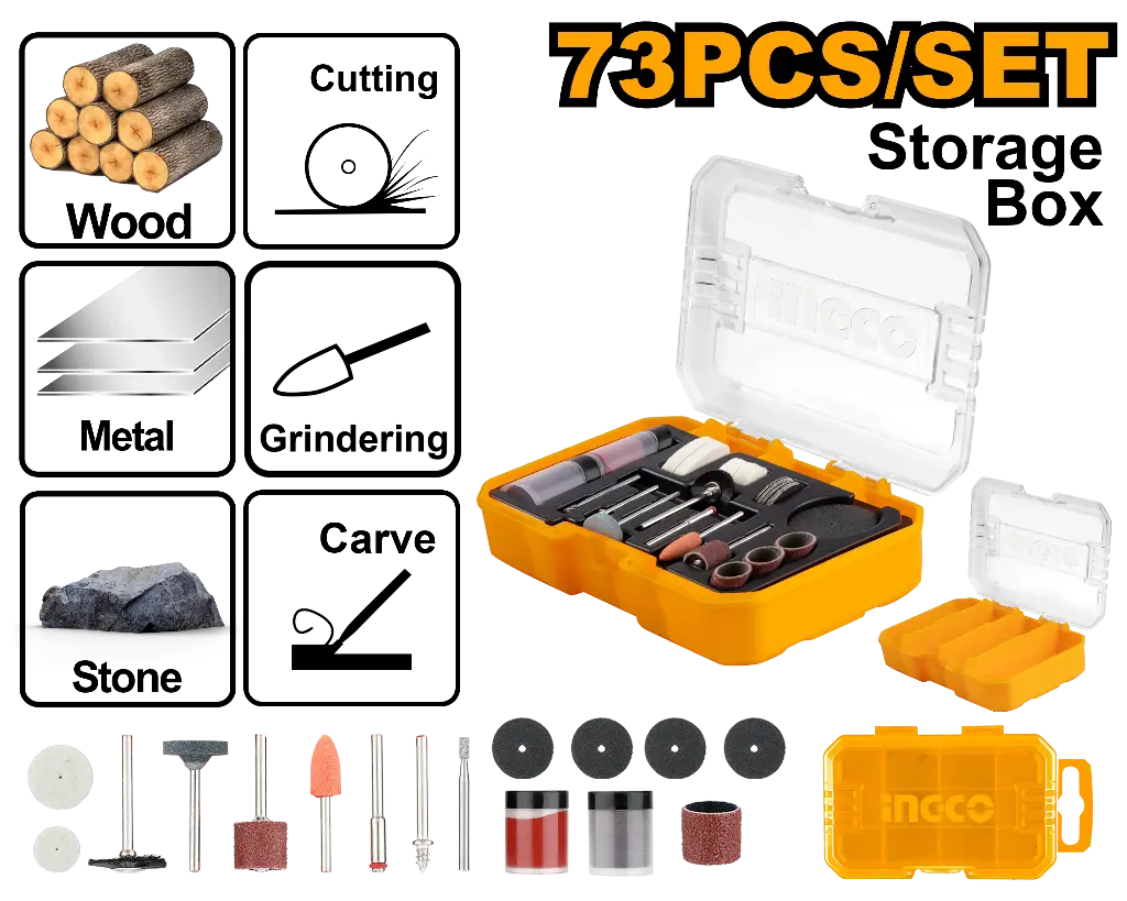 Ingco General Use Set For Mini Drill [AKMG7072]