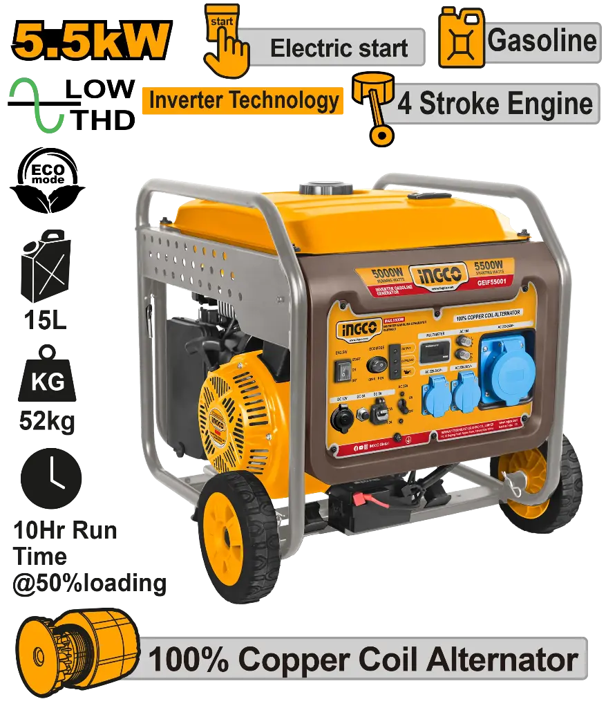 Ingco Inverter Gasoline Generator [GEIF55001]