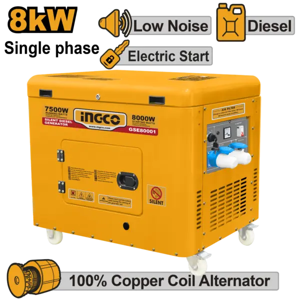 Ingco Silent Diesel Generator [GSE80001]