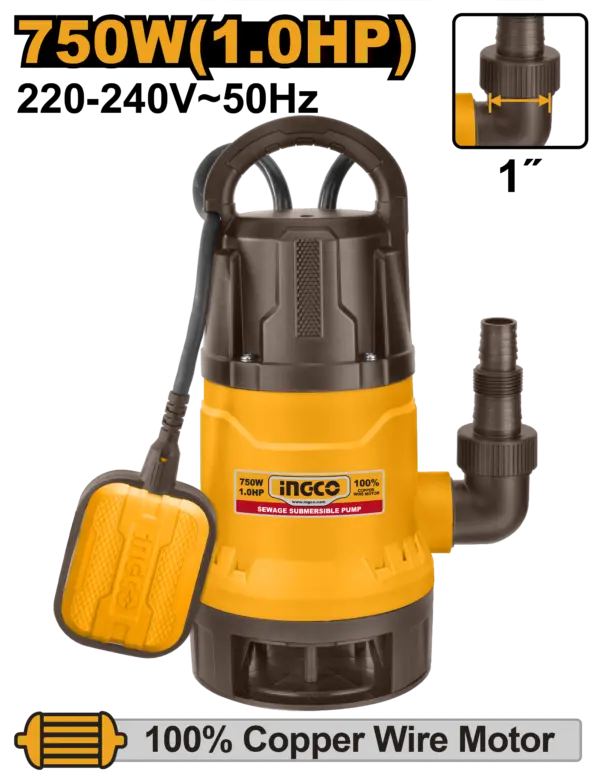 Ingco Sewage Submersible Pump [SPD7508]
